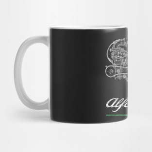 Italian Boxer engine on white Mug